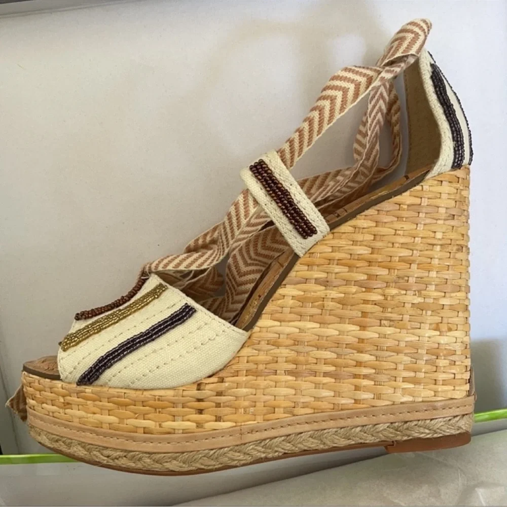 Sam Edelman Trey Wedge Espadrille Sandal s 8.5